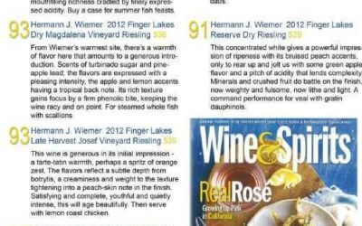 Wine & Spirits Magazine Reviews our 2012 Rieslings