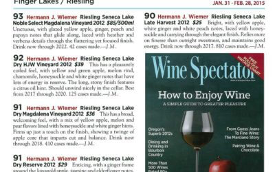Wine Spectator Scores for our 2012 Rieslings
